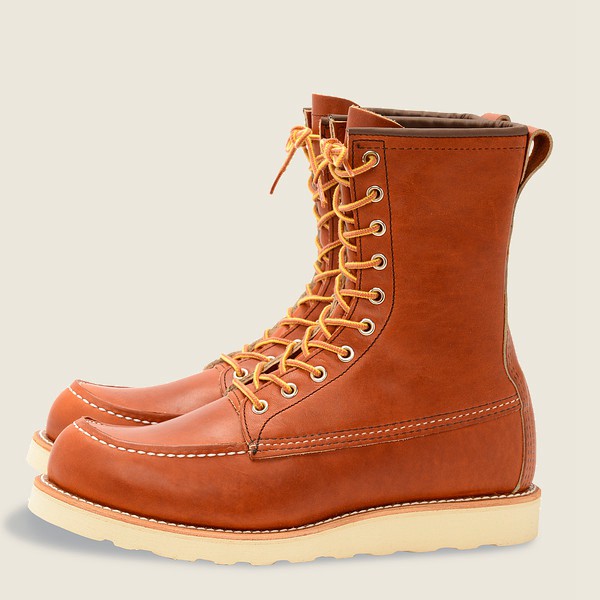 Heritage Støvler Herre - Red Wing Classic Moc – 8-Inch Legacy Læder - Brune - ETXVFR-491